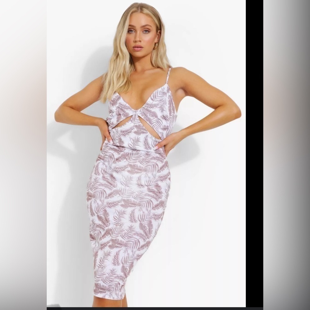 Brand New Palm Cute Out MIDI Dress
